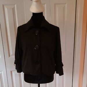 Elegant Black Button-Up Blazer